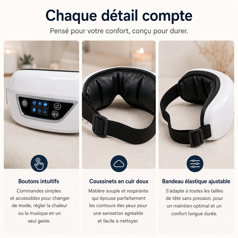 LUXSIA — Masque Oculaire Relaxant Vibration 6D