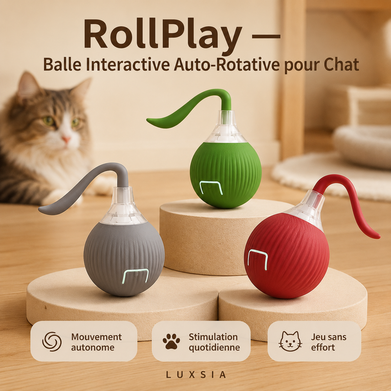 RollPlay — Balle Interactive pour Chat qui S'Ennuie