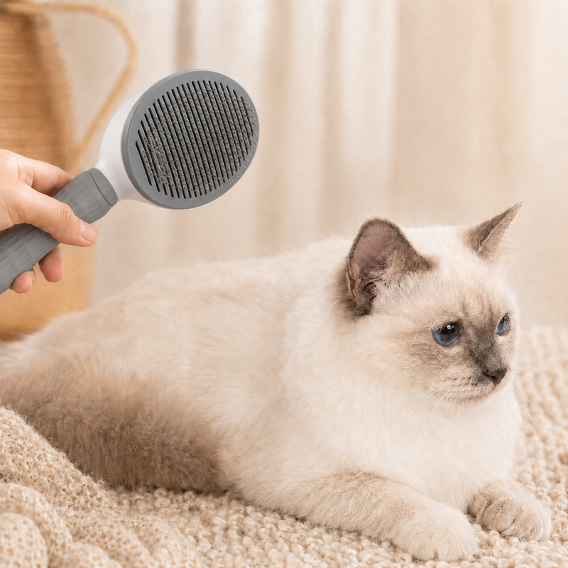 Doux — Brosse Autonettoyante pour Chat qui Perd ses Poils