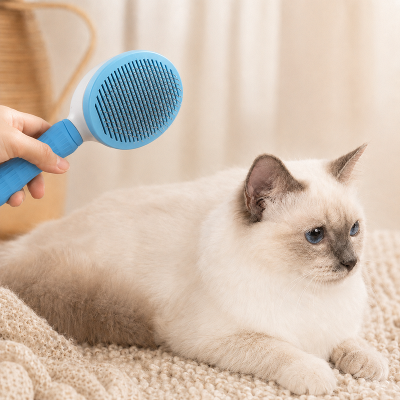 Doux — Brosse Autonettoyante pour Chat qui Perd ses Poils