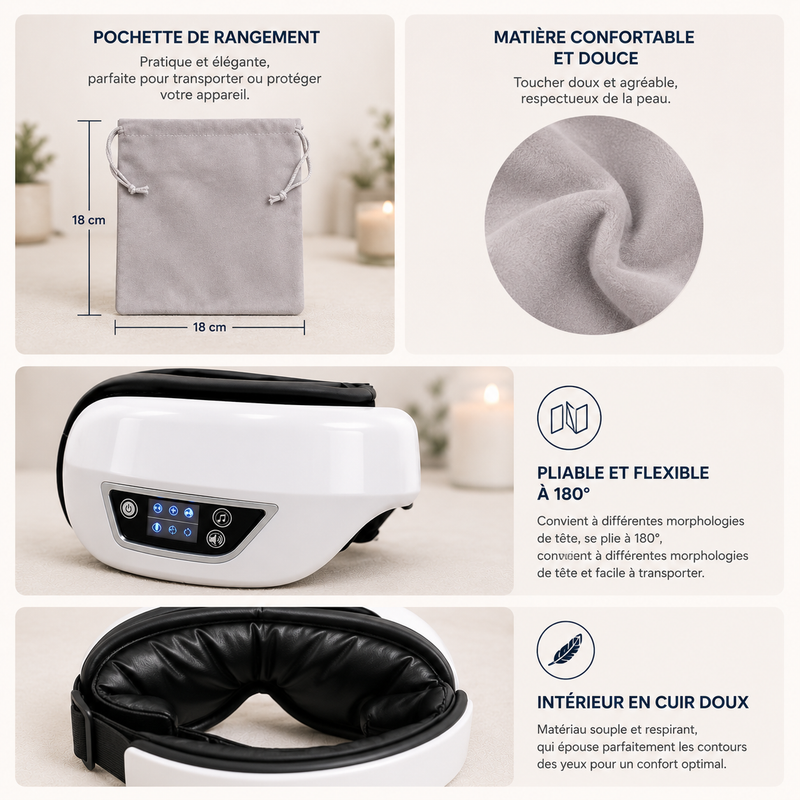 LUXSIA — Masque Oculaire Relaxant Vibration 6D
