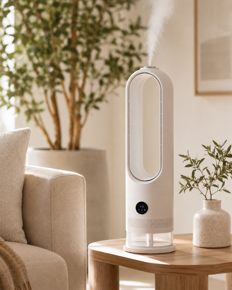Luxsia AeroCool, écran tactile digital du ventilateur sans pales humidificateur