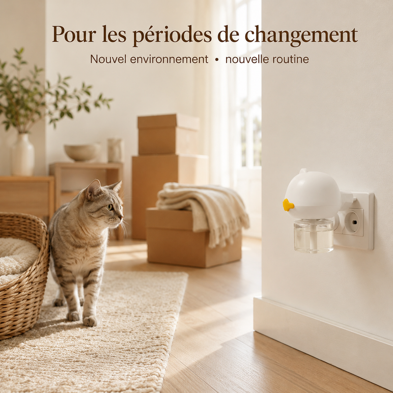 Diffuseur de Phéromones Apaisantes — Recharge Anti-Stress Chat