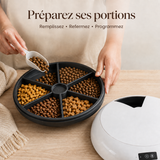 Distributeur Automatique 6 Repas — Croquettes et Pâtée Programmées