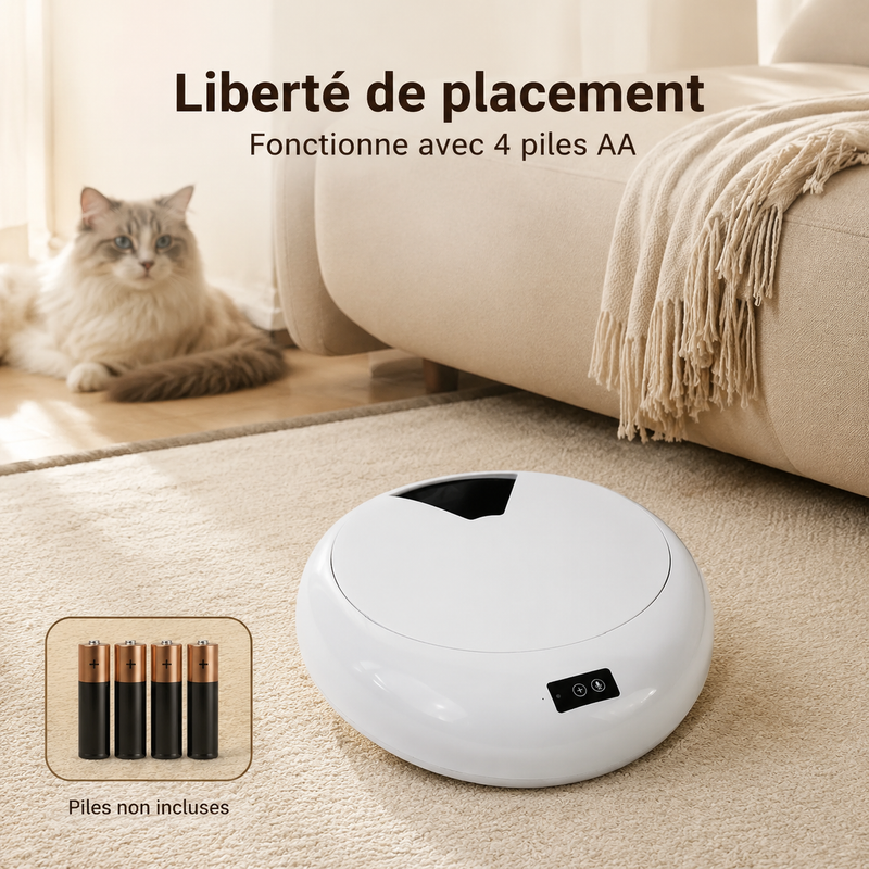 Distributeur Automatique 6 Repas — Croquettes et Pâtée Programmées