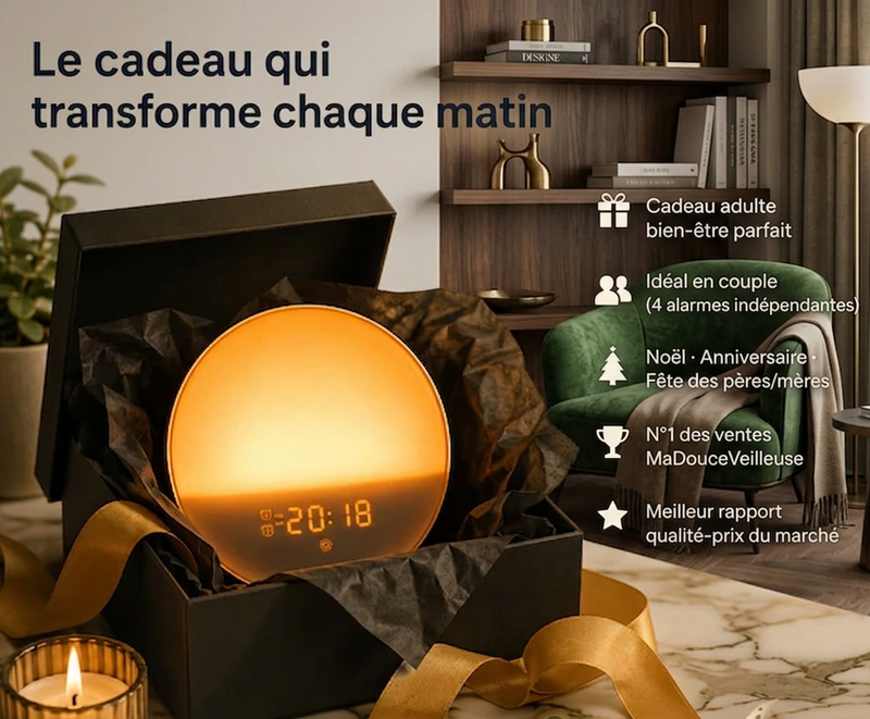 Réveil Aurore Relax™ | Réveillez-vous Naturellement et Dormez Plus Profondément