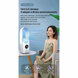 Luxsia AeroCool, ventilateur sans pales rafraîchissant posé sur un bureau