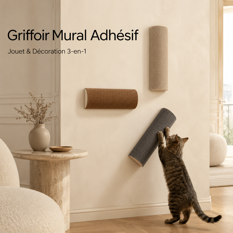 GriffArt — Griffoir Mural Adhésif, Jouet & Décoration 3-en-1
