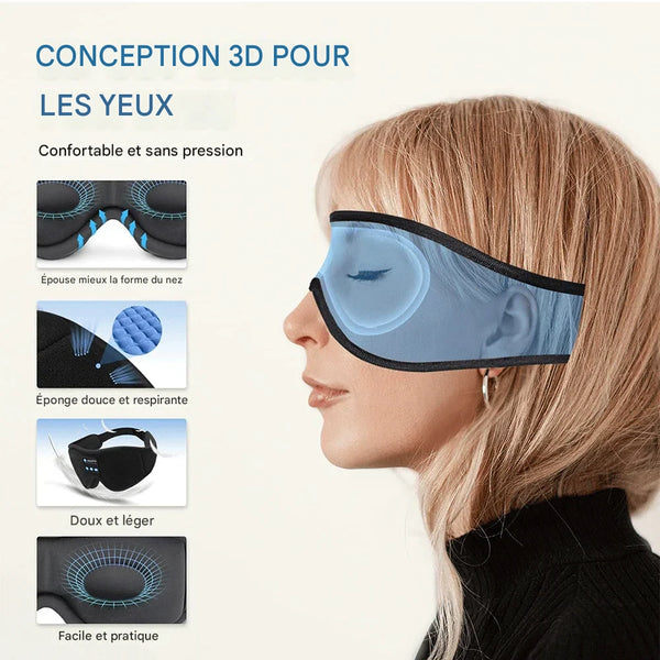 Masque de sommeil audio Bluetooth 3D — LUXSIA