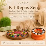 Kit Repas Zen — SlowDine + Tapis de Fouille + Herbe à Chat