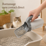 Pelle à Litière Filtrante — Ramassage Facile et Hygiénique