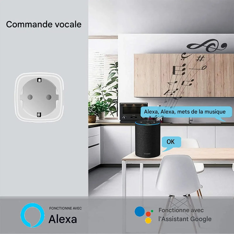 Prise Connectée WiFi LUXSIA avec Suivi Énergie