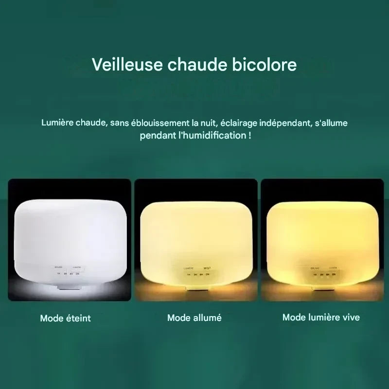 Diffuseur d'Arômes ZenWood™ 500ML | Transformez Votre Maison en Oasis de Détente
