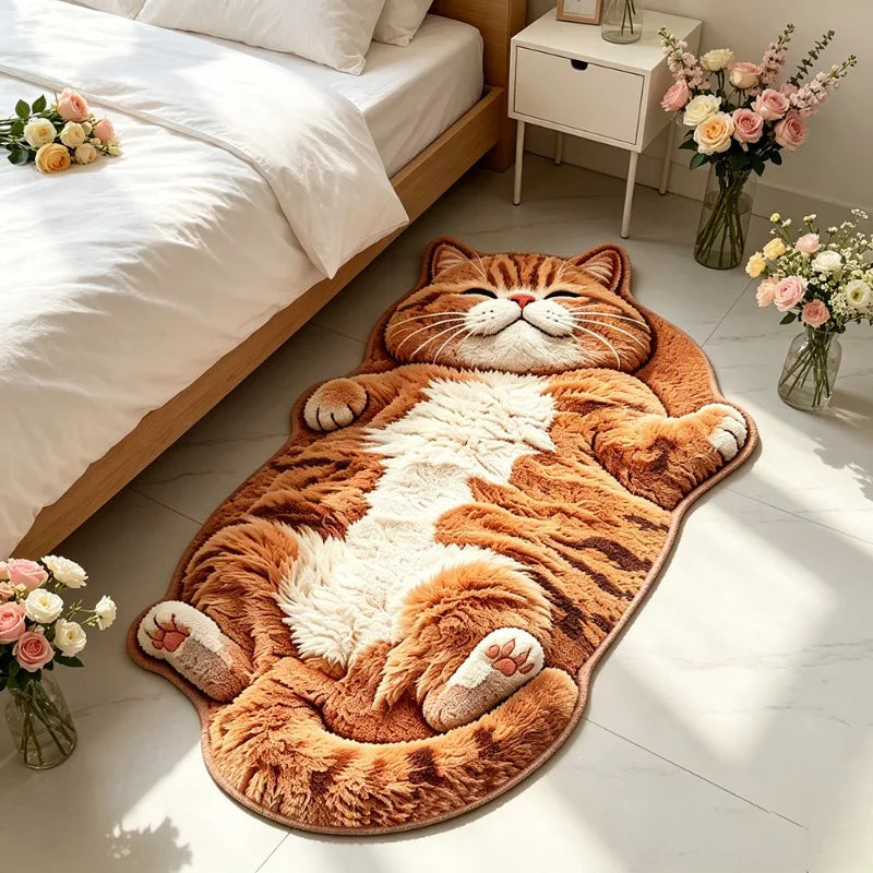 Tapis Chat Peluche — Décoration Douce pour Chambre & Entrée
