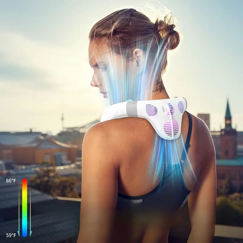 Pack Fraîcheur Nocturne LUXSIA - Ventilateur de cou rechargeable
