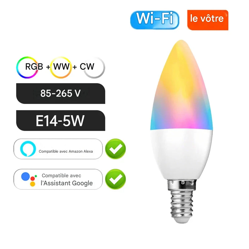Ampoule Connectée RGB LUXSIA WiFi Compatible Alexa