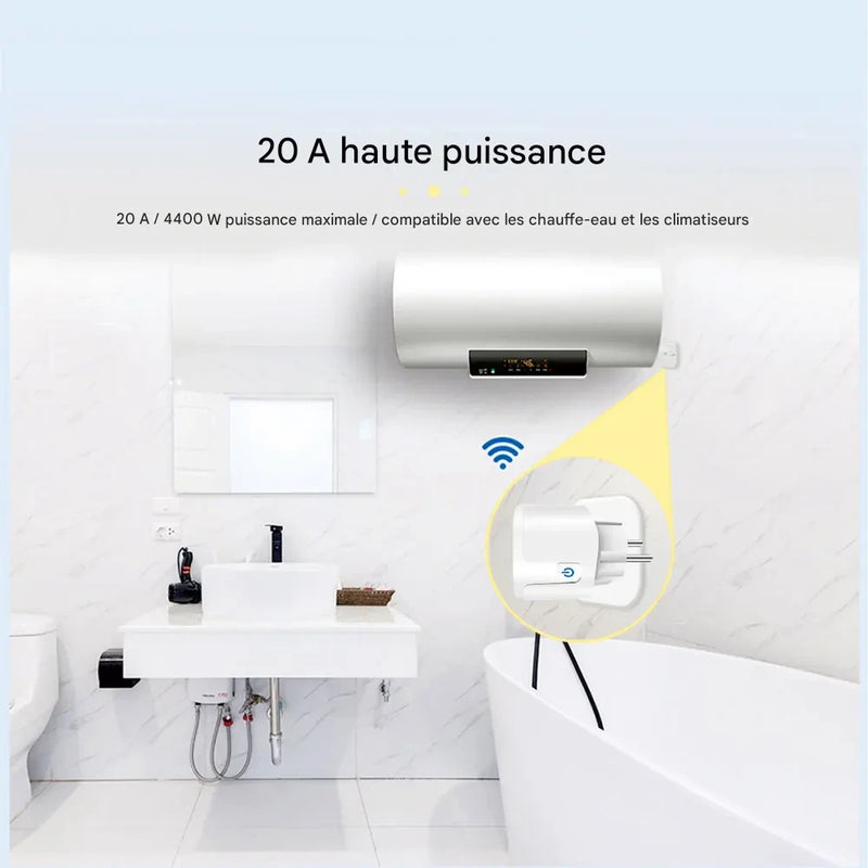Prise Connectée WiFi LUXSIA avec Suivi Énergie