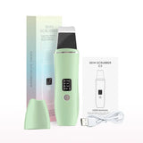 Ultrasonic Skin Scrubber Face Pore Cleaner Deep Cleansing Tool with 4 Modes Peeling Blackhead Remover for Facial Skincare