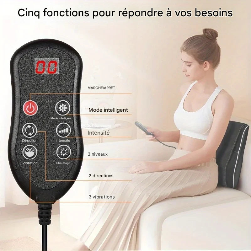 Coussin ZenPulse LUXSIA utilisé sur le bas du dos