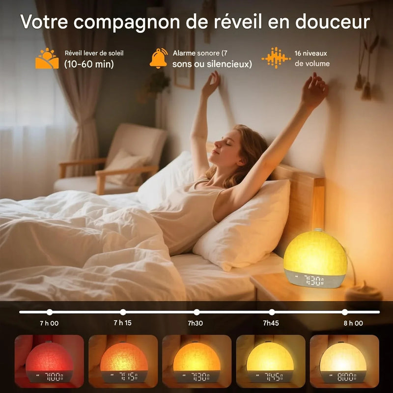 Réveil Aurore Relax™ | Réveillez-vous Naturellement et Dormez Plus Profondément
