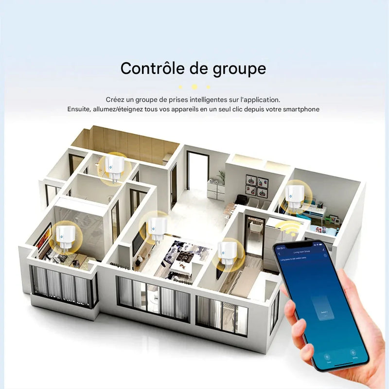 Prise Connectée WiFi LUXSIA avec Suivi Énergie