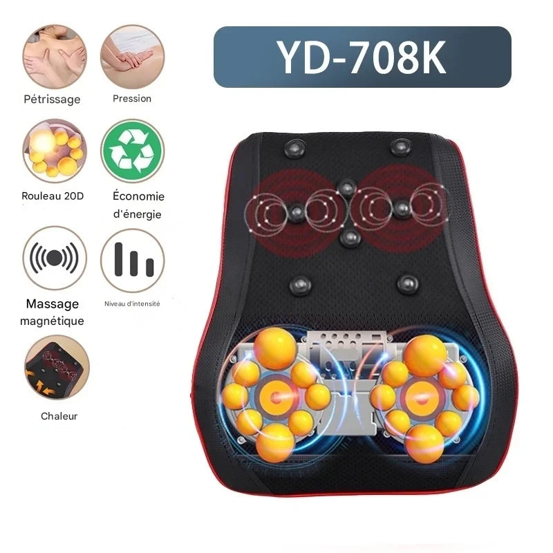LUXSIA™ ZenPulse - Coussin de Massage Chauffant Shiatsu Premium