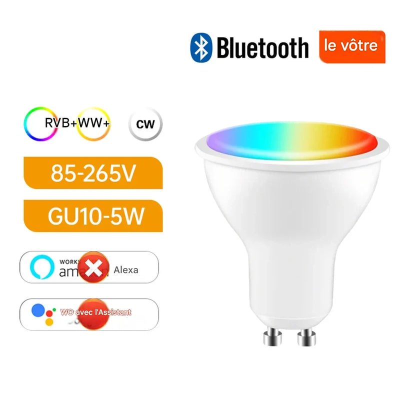 Ampoule Connectée RGB LUXSIA WiFi Compatible Alexa