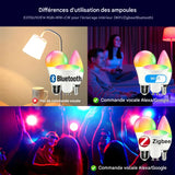 Ampoule Connectée RGB LUXSIA WiFi Compatible Alexa