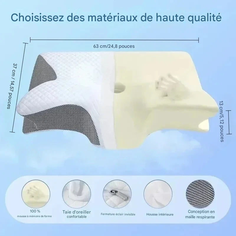 Oreiller Cervical Papillon à Mémoire de Forme