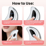 Electric Gua Sha Heated Device Red Blue Light Face Vibration Massager Scraping Board for Skin Rejuvenation Face Lifting Machine