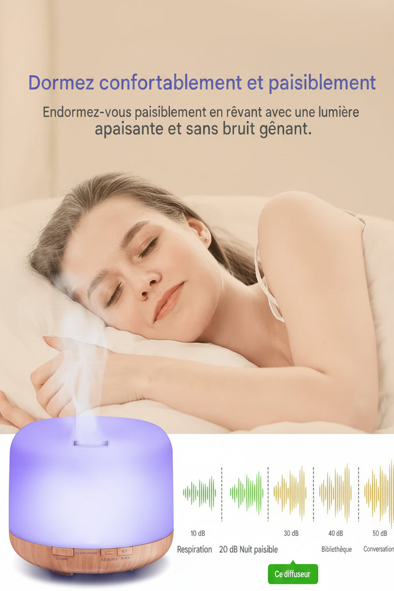Diffuseur d'Arômes ZenWood™ 500ML | Transformez Votre Maison en Oasis de Détente