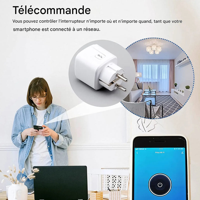 Prise Connectée WiFi LUXSIA avec Suivi Énergie