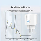 Prise Connectée WiFi LUXSIA avec Suivi Énergie