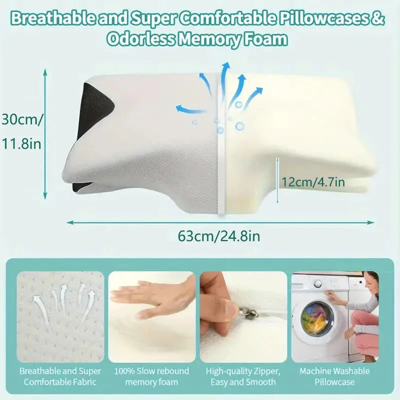 Oreiller papillon LUXSIA, utilisation sur le côté