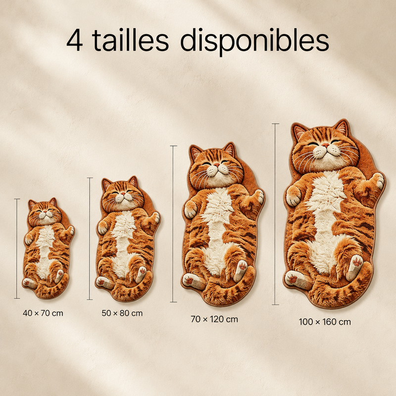 Tapis Chat Peluche — Décoration Douce pour Chambre & Entrée