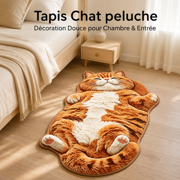 Tapis Chat Peluche — Décoration Douce pour Chambre & Entrée