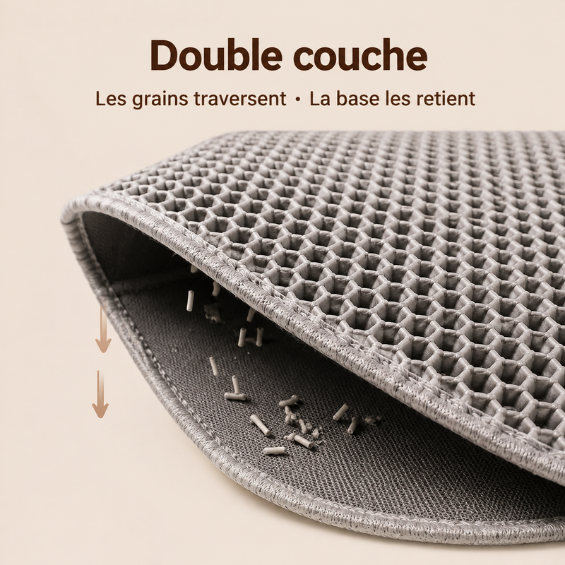 Tapis Anti-Projections XL — Protège-Sol pour Bac à Litière