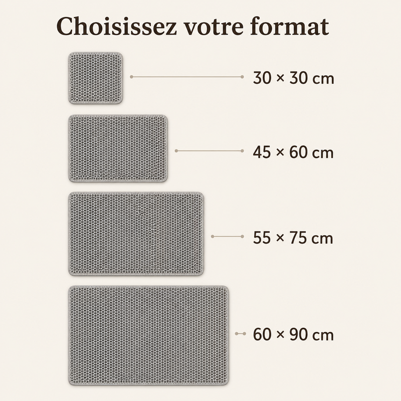 Tapis Anti-Projections XL — Protège-Sol pour Bac à Litière
