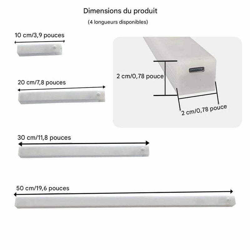 LUXSIA™ AuraSense - Lampe LED magnétique à détection de mouvement