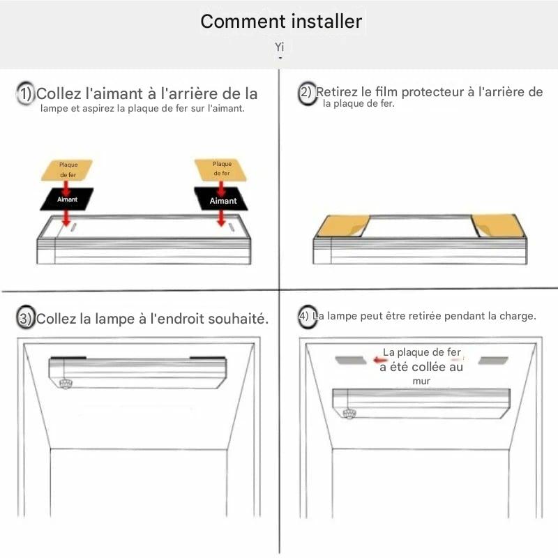 LUXSIA™ AuraSense - Lampe LED magnétique à détection de mouvement