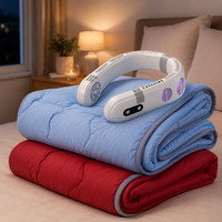Pack Fraîcheur Nocturne — Ventilateur de Cou Rechargeable + Couette CoolSilk