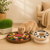 Kit Repas Zen — SlowDine + Tapis de Fouille + Herbe à Chat