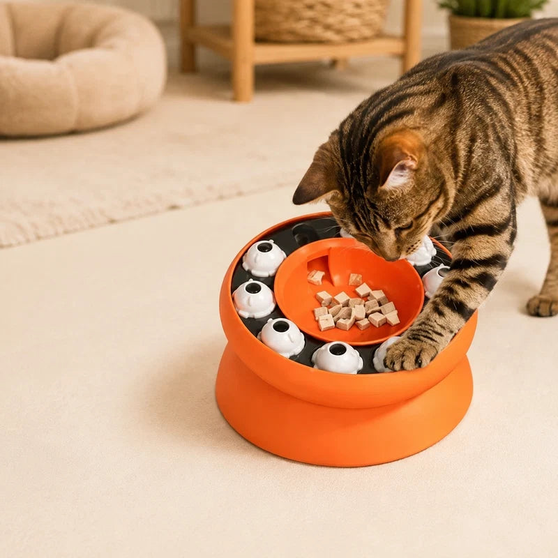 Kit Repas Zen — SlowDine + Tapis de Fouille + Herbe à Chat
